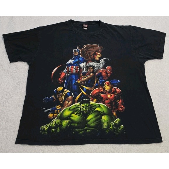 MAD Engine Other - Vintage Mad Engine Marvel X Men Graphic T Shirt XL Wolverine Iron Man Hulk Storm